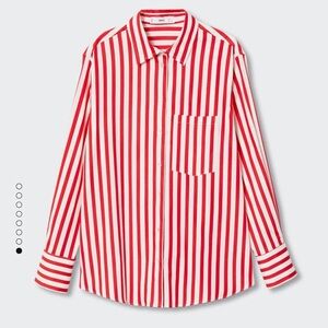 Mango oversized stripe button down